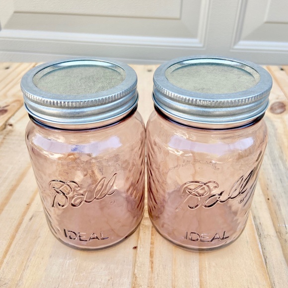 PINK vintage style Ball Mason jar, Pint Size - NEW!  Rose depression glass - Picture 6 of 11